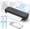 Aixiqee Portable Wireless for Travel - High Resolution Inkless Thermal Printer, 4200mAh Battery, Bluetooth & USB Compatible (A4, A5, 2/3/4", Letter, Legal) - Mini Printer for Stickers & Labels
