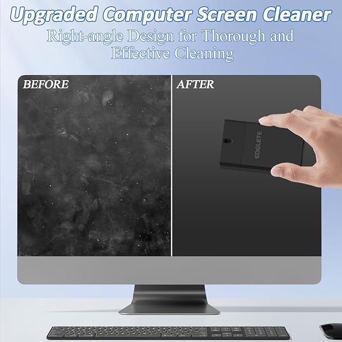 Computer Screen Cleaner Spray and Wipe, Streak-Free Car Screen Cleaner, Portable Laptop Cleaning Kit for Phone Touchscreen Monitor PC MacBook iPad TV Electronic, Refillable 2oz Spray Microfiber Cloth