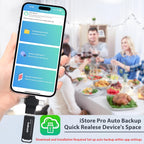 Photo Stick 256GB Real Capacity iStore Pro, 4-in-1 Auto Backup All Devices Flash Drive for iPhone Photos/Videos/Contacts, Easy Store Memory and Thumb Drive for iPhone 16/15/14/13/12, iPad, Android, PC