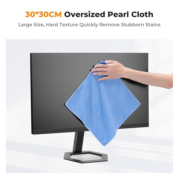 KF Concept 250ML Screen Cleaner Spray + Large Pearl Cloth + Microfiber Cloths*2 + 4 Brushes - Travel Size Electronic Cleaner for Car, Computer, Laptop, iPad, MacBook, Phone, Watch, Eyeglass