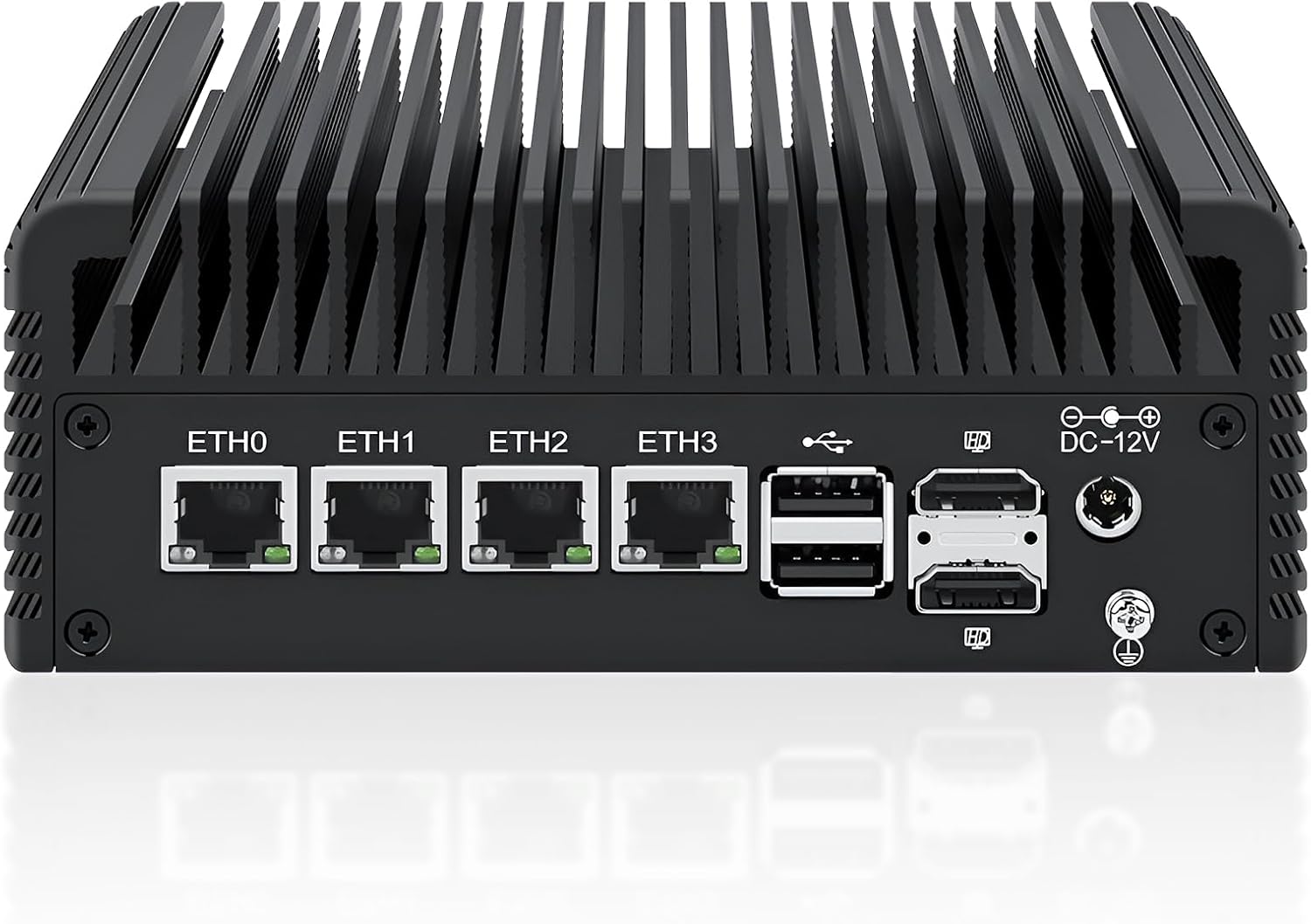 Firewall Micro Appliance Core N150,4xi226-V 2.5G Fanless Mini PC,DDR5,2*NVMe 2*SATA,6*USB,2*HDMI,Type-C,DP,Firewall Mini PC NAS Server