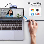 UGREEN 2K Webcam, Full HD 1080P Webcam for PC, Web Camera with Autofocus, Privacy Cover, Dual Noise Cancelling Mics, Computer USB Camera for Streaming, Conferencing, Calling, Zoom, Skype, Teams