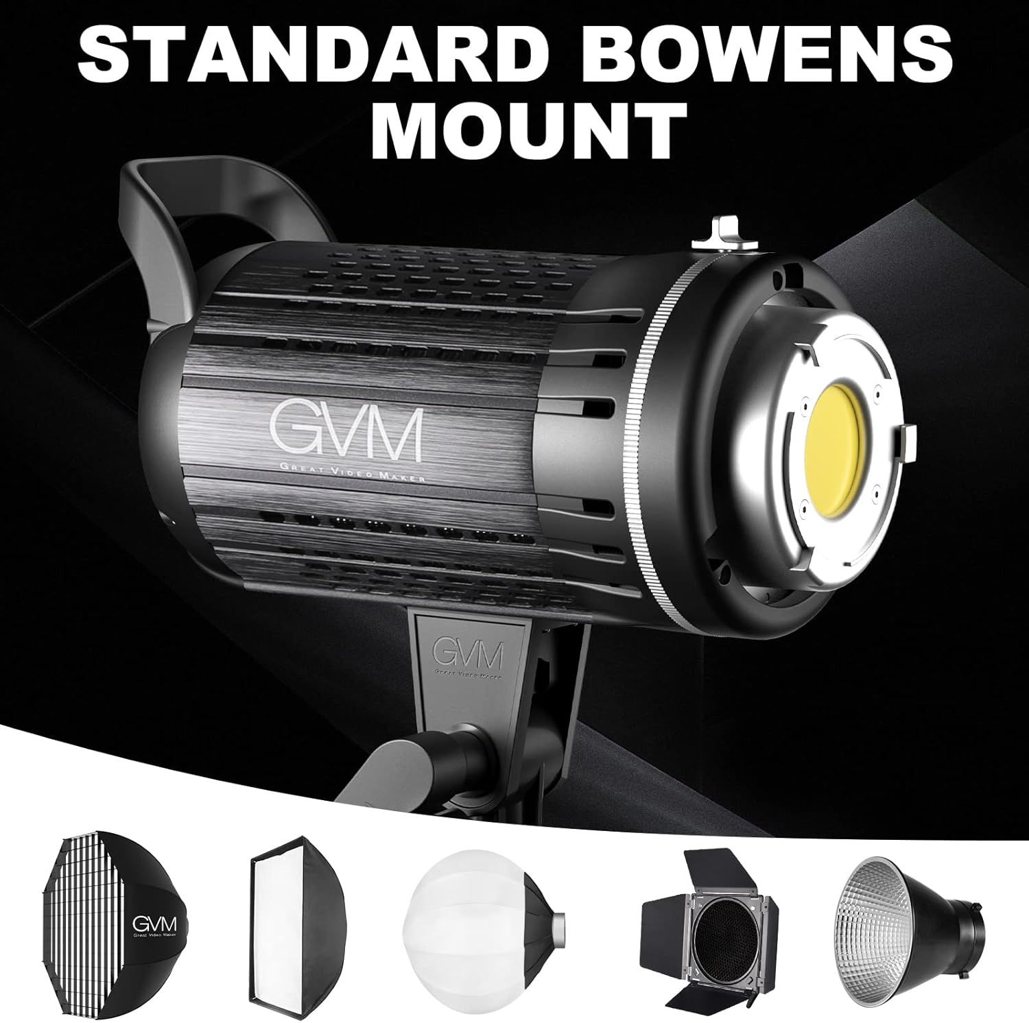 Bi-Color LED Video Light, GVM 200W Photography Lighting with Bowens Mount, Continuous LED Lighting Dimmable 3200K-5600K, CRI97+, APP Control System, YouTube, Portrait Studio Lighting Kit with Softbox