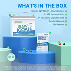 Redodo 12V 100Ah Smart Mini Bluetooth LiFePO4 Battery, Smallest Lithium Battery，Max 1280Wh, 10-Year Lifespan with Up to 15000 Deep Cycles, Upgraded 100A BMS for RV, Marine, Solar, Camping - 4 Pack