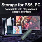 500GB M2 NVME SSD with Heatsink - PCIe Gen4.0 NVMe M.2 2280 3D NAND TLC, 4800MB/s Read, Internal Solid State Drive for PS5/PC, Dynamic SLC Cache, PS5 Storage Expansion, 5-Year Warranty(EN760)