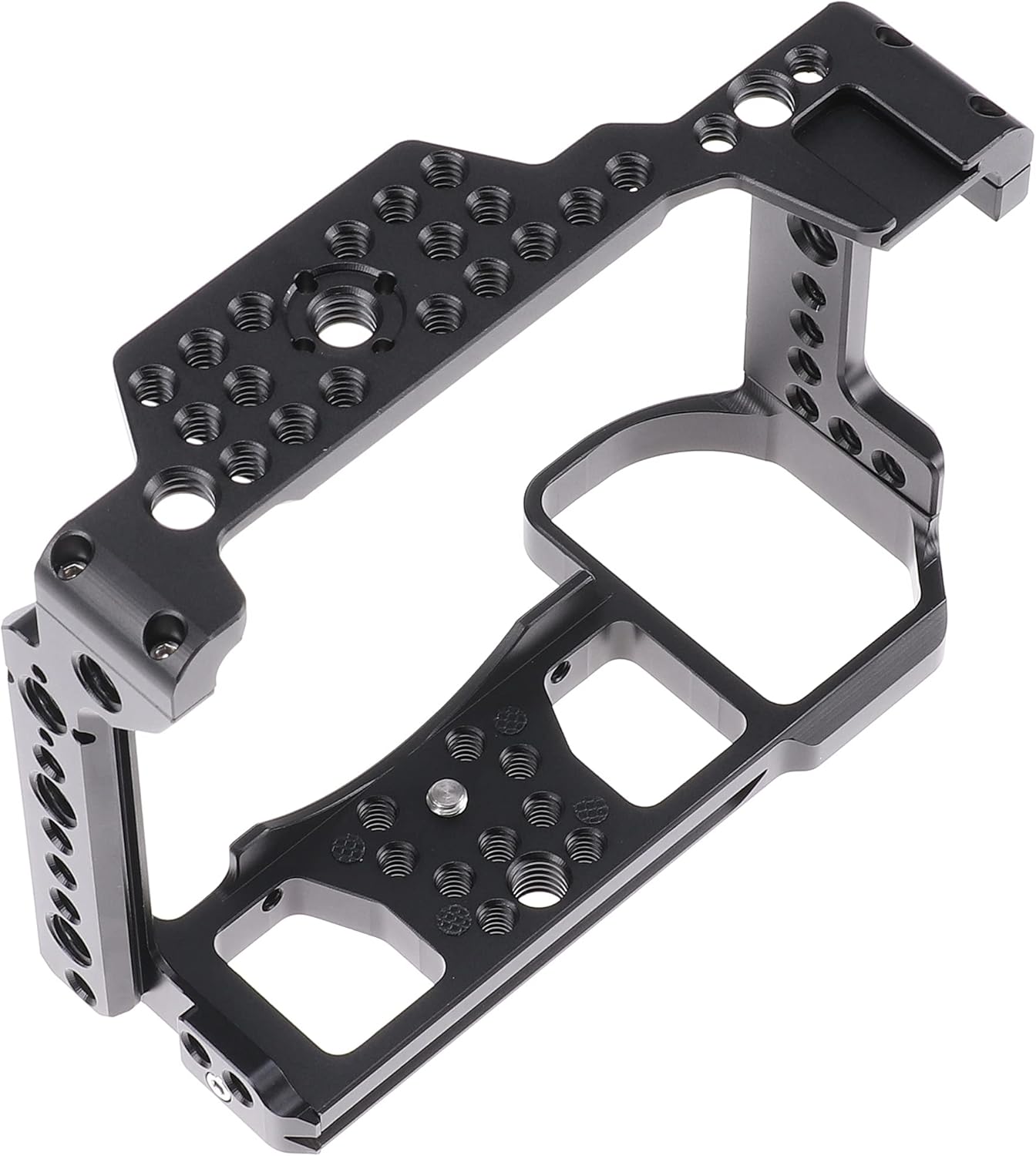 Z5 Z6 Z7 Cage, Hersmay Camera Cage with Top Handle for Nikon Z5/ Z6/ Z7/ Z6II/ Z7II Mirrorless Camera with Cold Shoe,ARRI Handle Locating Holes,Multiple 1/4" 3/8" Screw Holes