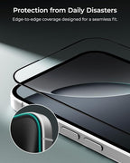 iOttie Terra iPhone 16 Pro Tempered Glass Screen Protector Military Grade 9H Hardness Shatterproof Scratch Resistant, Edge to Edge Protection Easy Bubble Free Install, 2 Pack