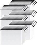 SUNEE Mesh Zipper Pouch 11x16 in (Black, 24 Packs),Extra Large Water-Resistant Zip Bag for School Office Supplies, Puzzles & Games Organizing Storage