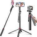 Huryfox Selfie Stick Phone Tripod - 71 inch Tall Cell Phone Holder with Detachable Wireless Remote, Phone Stand for Recording, Video and Picture, Compatible with iPhone, Android Phone, Camera & Gopro