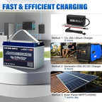 12V 100Ah Trolling Motor Bluetooth LiFePO4 Battery, 120A BMS Rechargeable BCI Group 31 Lithium Battery with Low-Temp Protection, Up to 15000 Cycles Perfect for Trolling Motor, RV, Solar