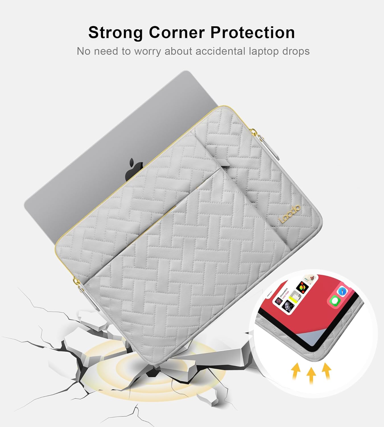 Lacdo Laptop Sleeve Case for 14 inch New MacBook Pro M4/M3/M2/M1 Chips Pro Max A3112 A3401 A3185 A2918 A2992 A2779 A2442 2024-2021, 13.8 inch Surface Laptop 7th Copilot+PC Computer Bag, Space Gray