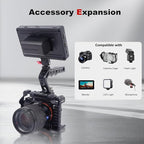 Cold Shoe Camera Handle Grip with ARRI Pin & Triple Threads - CNC Aluminum Top Handle for DSLR/Camera Cage/Monitor/Microphone (15kg Load) 62078