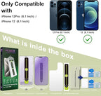 (2-Pack Anti Blue Light Matte Screen Protector for iPhone 12/12 Pro (6.1-Inch),9H Tempered Glass,Anti-Glare,Full Coverage,Anti-Fingerprint,Auto Dust Removal,Bubble-Free