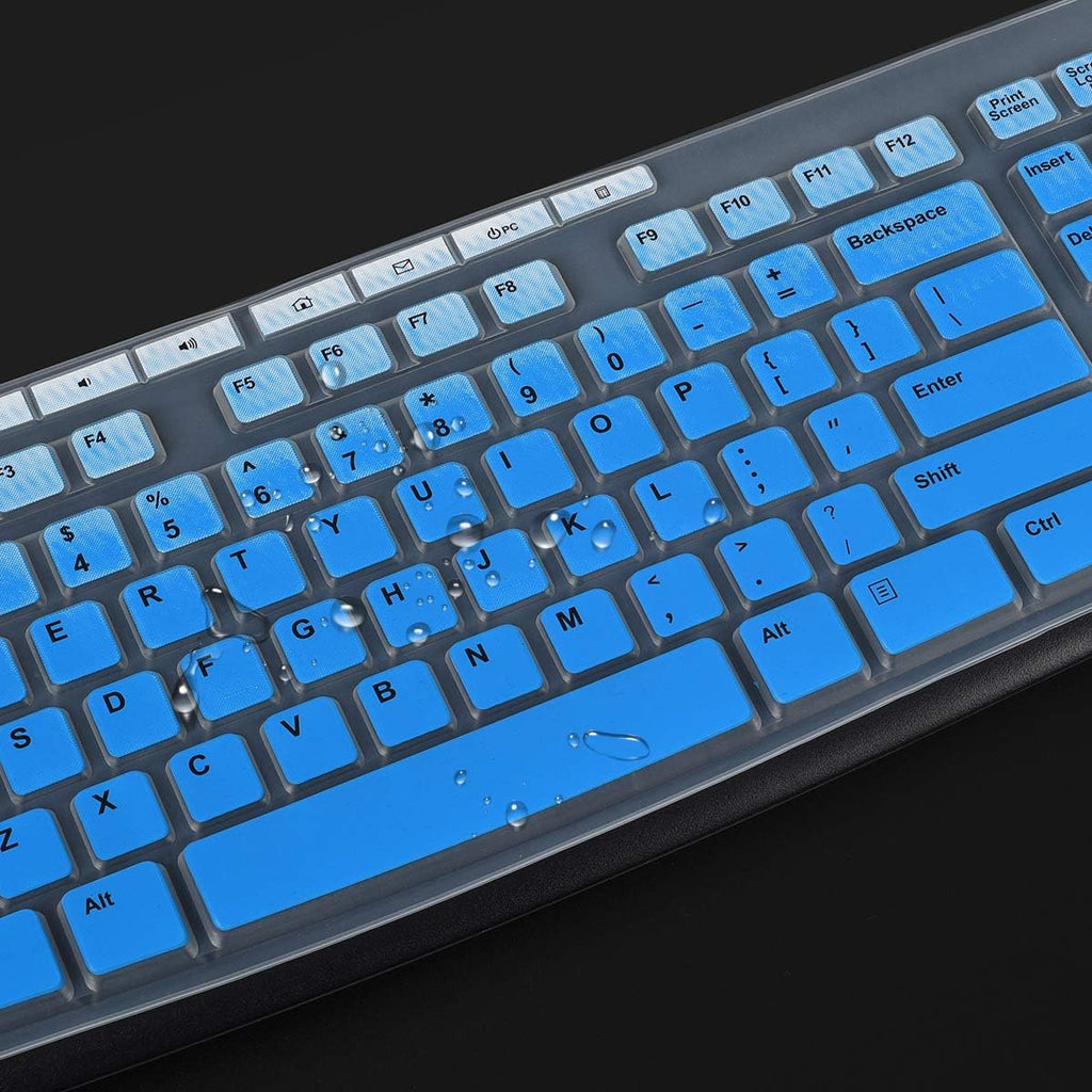 Keyboard Cover for Logitech MK295 MK370 MK270 K270 MK260 Keyboard, MK370 MK295 MK270 MK200 Keyboard Cover Skin Protector - Gradual Blue