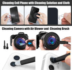 walrfid 2pcs Computer Keyboard Cleaner Kit, Laptop Screen Cleaning Spray for iPhone AirPod Phone MacBook iPad, 20-in-1 Electronic Clean Brush Tool for Earbud iPod Monitor TV Earphone Camera, Black