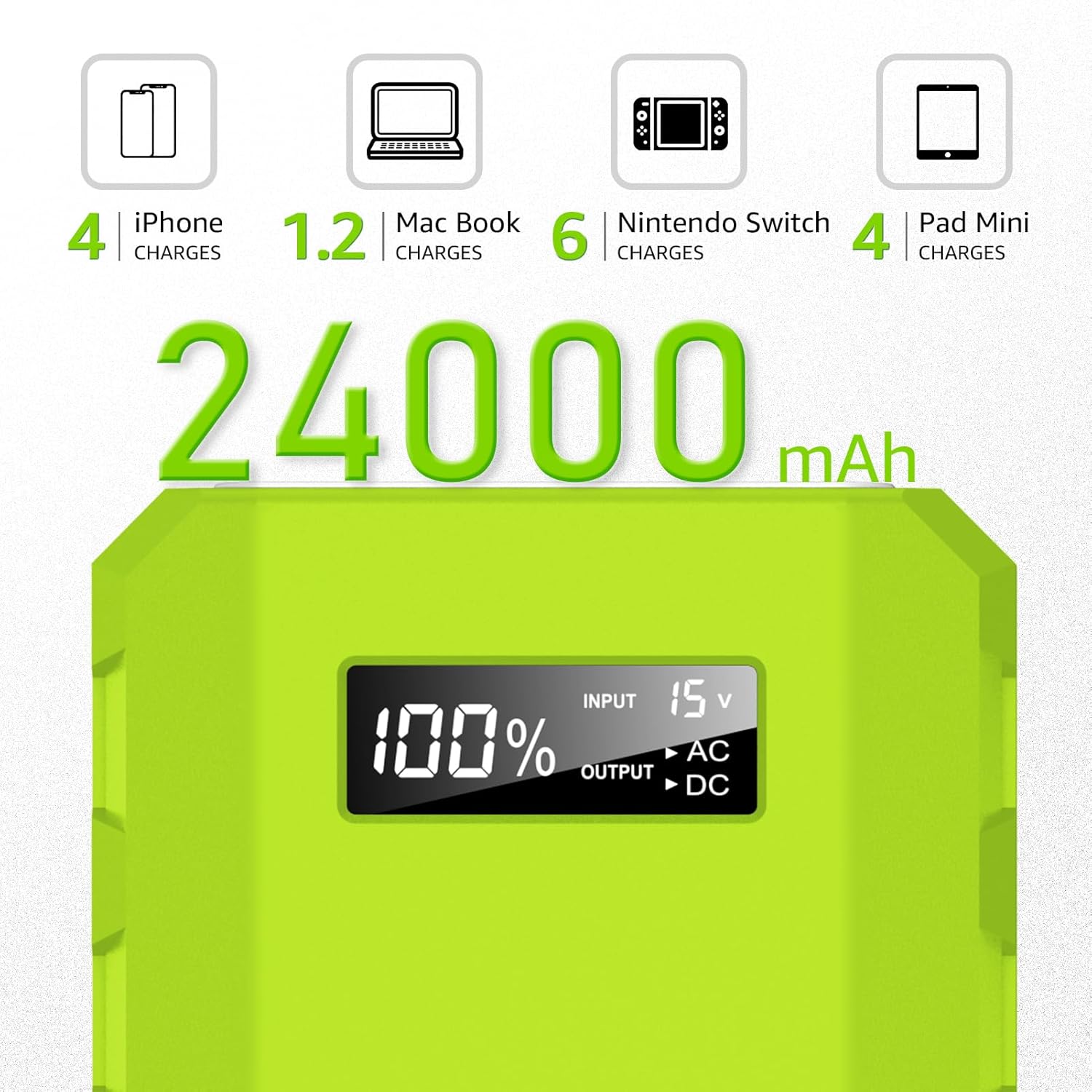 SinKeu Portable Power Station 88Wh, Solar Generator Power Bank with AC Outlet, 110V Portable Laptop Charger for Home Backup Outdoor Emergency RV Van Hunting