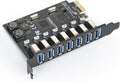 ELUTENG PCIE USB 3.0 Card 7 Ports PCI Expree to USB Expansion Card Super Speed 5Gbps PCI-e USB3 Hub Controller Adapter for Windows 11/10/8/7/XP/Vista