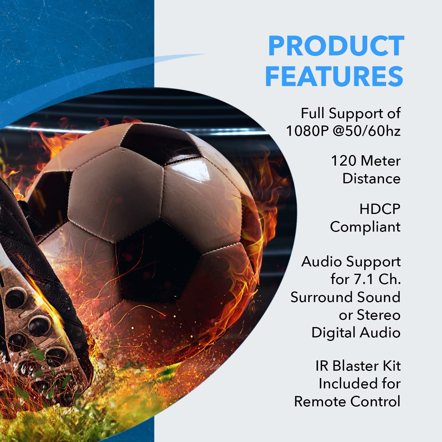 OREI 1x4 HDMI Extender Splitter Over Single Cable CAT6/7 1080P With IR Remote EDID Management - Up to 400 Ft - Loop Out - Low Latency Black