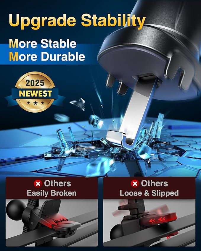 [Military-Grade]VANMASS for MagSafe Car Mount [2025 Upgraded Strongest Magnets] Magnetic Phone Holder Suction Cell Stand for Dashboard Windshield Vent,Truck Cradle for iPhone 16 15 14 13 12 11 Android