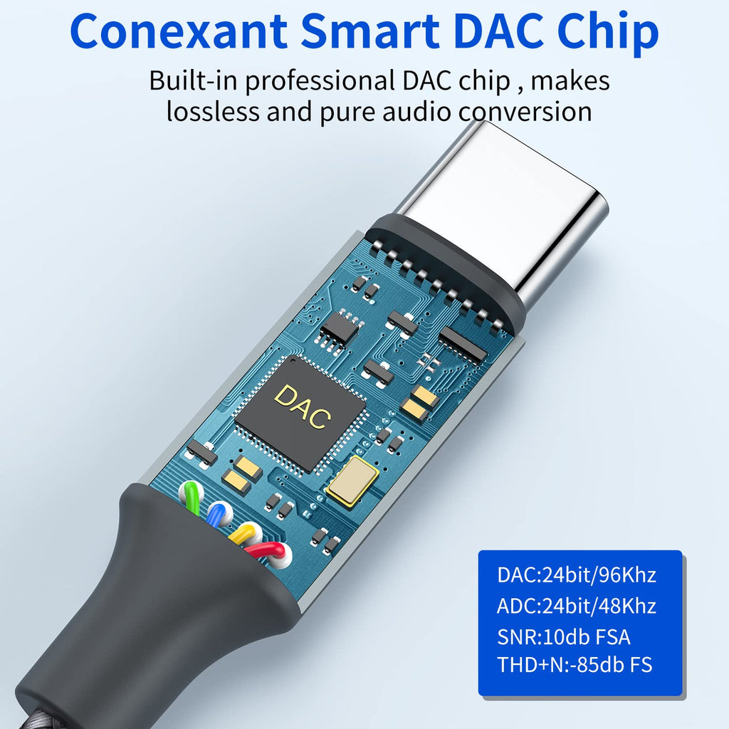 USB Type C to 3.5mm Headphone Jack Adapter, (2-Pack) USB C to Aux Female Audio Dongle Cable Cord Compatible with iPhone 16/15 Pro/15 Plus/15 Pro Max,iPad Pro,MacBook, Samsung Galaxy S24 S23 S22