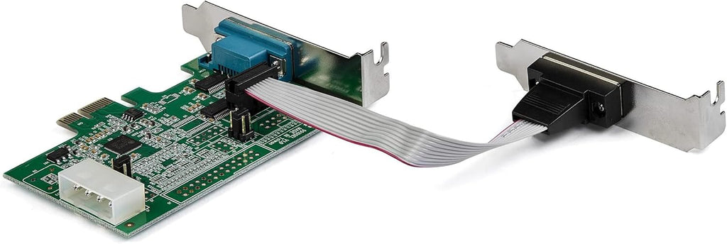 StarTech.com 2-port PCI Express RS232 Serial Adapter Card - PCIe RS232 Serial Host Controller Card - PCIe to Serial DB9 - 16950 UART - Low Profile Expansion Card - Windows & Linux , TAA (PEX2S953LP)
