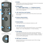 AODELAN for Canon Rechargeable Wireless Shutter Release Camera Remote Control Zoom Focus Compatible with R50,G7X Mark III,R6 Mark II,R5,R6,M6 Mark II,M200,M50,90D,200D,Replace Canon BR-E1(Black)