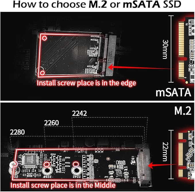 Dogfish mSATA SSD 256GB 3D NAND TLC SATA III 6 Gb/s, mSATA (30x50.9mm) Internal Solid State Drive - Compatible with Desktop PC Laptop - (MSATA 256GB)