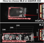 Dogfish mSATA SSD 64GB 3D NAND MLC SATA III 6 Gb/s, mSATA (30x50.9mm) Internal Solid State Drive - Compatible with Desktop PC Laptop - (MSATA 64GB)