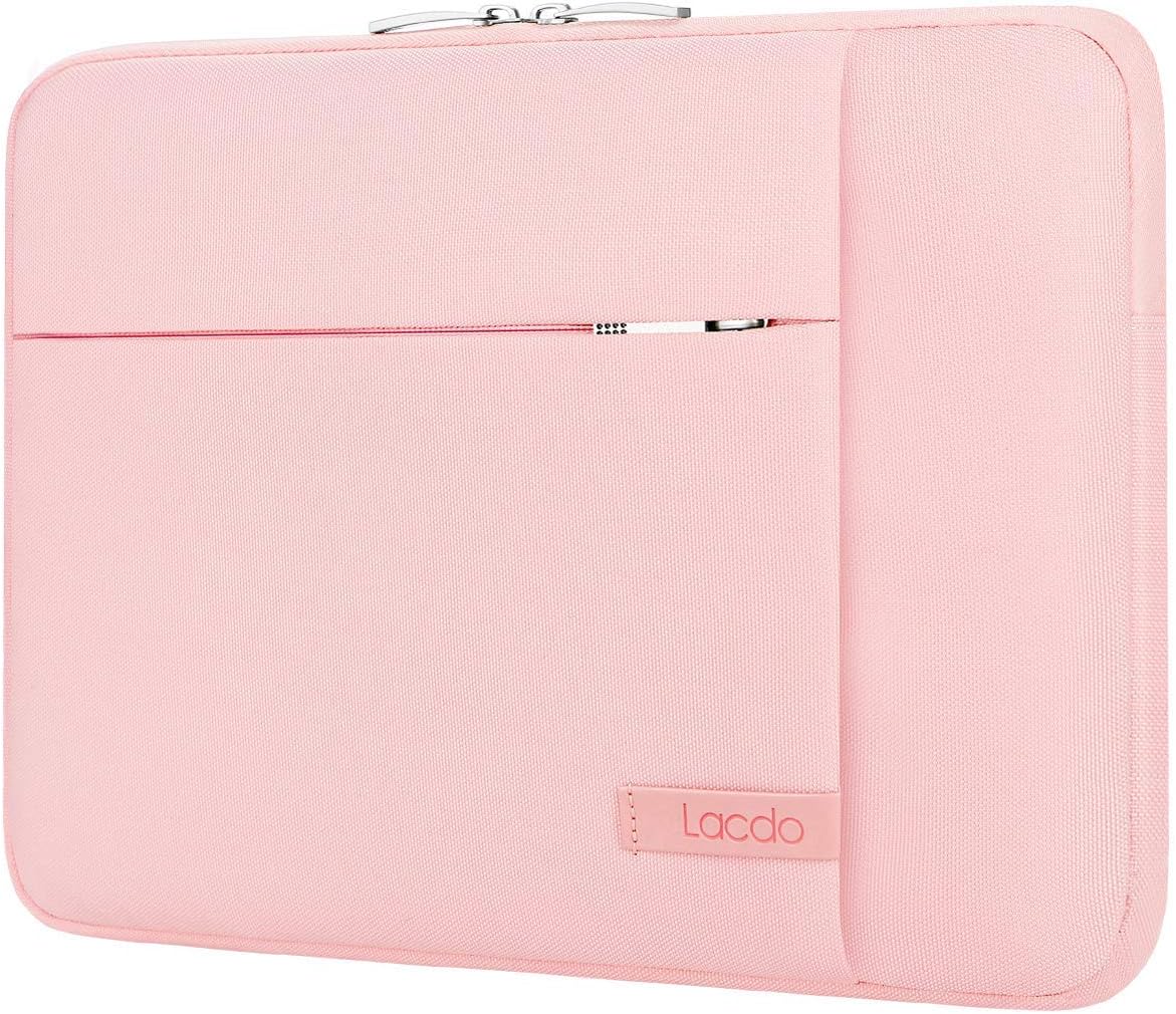 Lacdo Laptop Sleeve for Women, 14 Inch Laptop Sleeve Case for HP Lenovo Dell ASUS Acer Chromebook 14 / HP Stream 14 / Dell Inspiron 14 / Lenovo IdeaPad 14 / Acer Spin 3 / ZenBook 14 Computer Bag, Pink