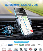 andobil 2025 Upgraded Car Phone Holder Mount for Vent, Military Sturdy Metal Clip Air Vent Phone Holder for Your Car Easy Used Cell Phone Car Mount for iPhone 16 15 14 13 12 Pro Max Samsung S25 S24