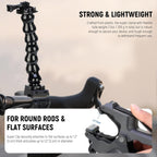 NEEWER Flexible Clamp Mount Compatible with GoPro DJI Action Cameras, Jaw Flex Super Clamp Holder, Desk Pole Clip Mount with Tube & Adapter Accessories for Photography & Video Recording, GP-80