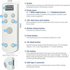 AODELAN Rechargeable Wireless Shutter Release for Canon Camera Remote Control Zoom Focus Compatible with R50,G7X Mark III,R6 Mark II,R5,R6,R7,M6 Mark II,M200,M50,90D,200D,Replace Canon BR-E1(White)