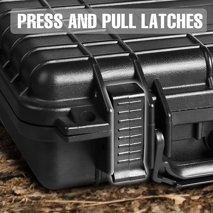 11.3x 7x 2.3 Inch Hard Case, Portable Weather Waterproof Protective Camera Case with Customizable Foam, Fit Use of Drones, Camera, Equipments, Black