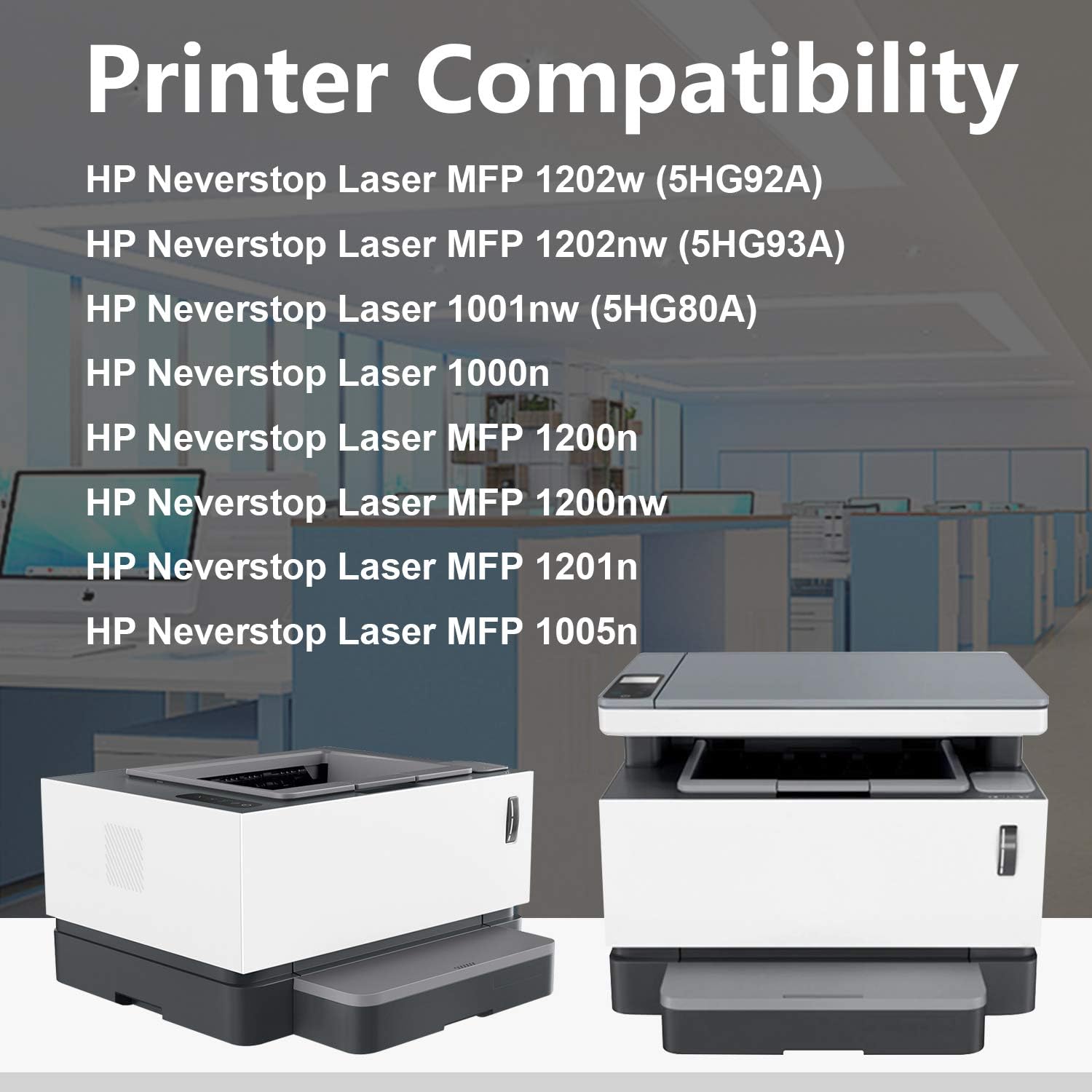 Top Ink 1 Pack 143A (W1143A) Compatible Toner Cartridge Replacement for HP Neverstop Laser 1000n 1001nw(5HG80A) MFP 1202w(5HG92A) 1202nw(5HG93A) 1200nw 1201n 1005n Printer Ink Cartridge (Black)