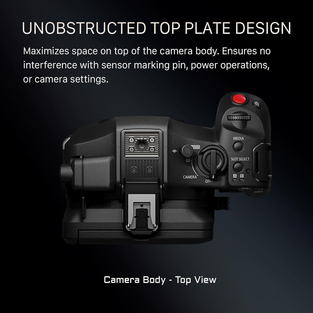 Tilta Camera Cage Compatible with Canon C80 Pro Kit - V Mount | Includes Tilta Universal 15mm LWS Baseplate, Wooden Handle, Battery Plate & More | NATO, Cold Shoe, 1/4"-20 & 3/8"-16 Threads