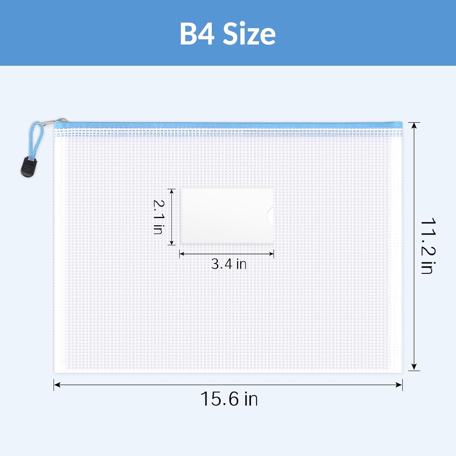 Sooez 24 Pack Super Large Mesh Zipper Pouch Bags, B4 (15.6×11.2 in) Pencil Pouch Bulk with Label Pocket, Waterproof Organizers for Board Game Storage, File Bags for School, Travel & Office, 12 Colors