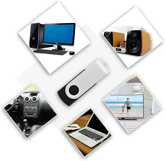 KOOTION 50pcs 32GB USB Flash Drive 32 gb Bulk Flash Drives 50 Pack Thumb Drive Swivel Memory Stick Jump Drive Keychain Design Black