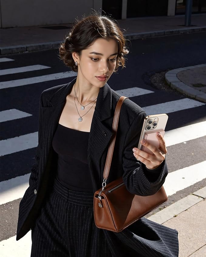 10,000mAh for MagSafe Power Bank Ultra Slim, Magnetic Wireless Charger with USB-C Cable, Fast Charging Portable Battery for iPhone 16/15/14/13/12 Series, All-Metal Design (Rose Gold)