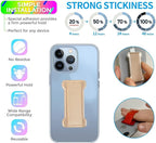 Cell Phone Finger Grip Strap Holder for Hand, Finger Strap Phone Holder, New Slim Finger Loop Selfie Grip Compatible with Most Smartphones - 2Pack(Black Gold)