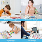 20pcs Mesh Zipper Pouch Bags,9 Sizes Plastic Zipper Bags for Organization,Reusable Zipper Pouches for Puzzle Board Game Storage,for Travel School Office Supplies.