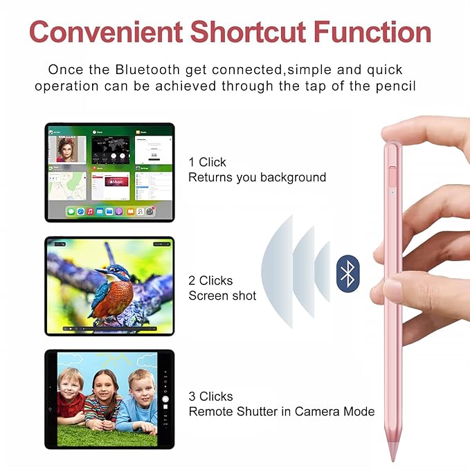 Stylus Pen for iPad 2018-2025 with Palm Rejection, Apple Pencil for Pad11th/10th/9th/8th/7th/6th Gen, iPad Pro 11/12.9 inch, New iPad Air 2025 11&13-inch(M3/2) /5th/4th/3th Gen, iPad mini 6th/5th