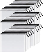 SUNEE Mesh Zipper Pouch 10x14 in (Black, 24 Packs), Extra Large Water-Resistant Zip Bag for School Office Supplies, Puzzles & Games Organizing Storage