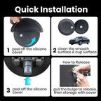 4.5" Suction Cup Camera Mount with 4.72" Extension Rod, Universal Car Mount for Cameras, Phones, Cameras with 3.84" Magic Arm