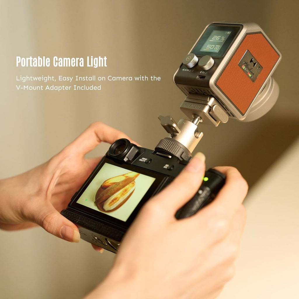 Harlowe Micro 8 Spectra Portable Led Light for Camera 8W RGBCW 1700K-10000K CRI/TLCI 96+ Small Camera Lighting Kit Mini Cube Fill Light for Photography and Video Recording Master Kit