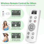 for Nikon Rechargeable Wireless Remote Control - Camera Remote Shutter Release with Zoom Focus Compatible with Nikon Z6 II/Z6 III/Z7 II/Z30/Z50/Z fc/Z f/Z5 II/Z50 II/B600/A1000/P950/P1000/P1100