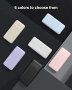 2-Pack 10000mAh Power Bank Fast Charging, 22.5W Compact USB C Portable Charger with 2 Outputs & 2 Inputs, LED Display Battery Pack Compatible with iPhone Samsung iPad Tablets, Black & Black