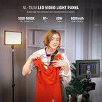 NEEWER 192 LED Video Light Panel, 20W Ultra Thin 8000mAh Bi Color Dimmable DSLR Camera Soft Photography Key Lighting 3200K-5600K CRI97+ for Studio Recording Live Streaming, Cleaning Cloth