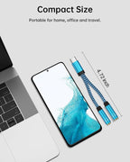 Headphone Splitter for 2 Headphones, USB C to Dual 3.5mm Female Aux Splitters for iPhone 17 17 Pro Max 16e, Google Pixel 10, Samsung Galaxy S25 Ultra, Audio Jack Adapter Earphone Connector - Blue