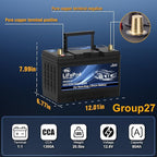 GROUP 27 Car Start-Stop Lithium Battery 12V 80AH Car Battery with 1300CCA – High-Performance Automotive Battery with 60 Months Warranty