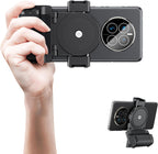 KIWIFOTOS Phone Camera Grip Smartphone Tripod Mount Handle Holder with Wireless Remote & 1/4"-20 Tripod Adapter for iPhone 16 15 14 Pro Max S23 S22 Selfie Vlog Video Shooting